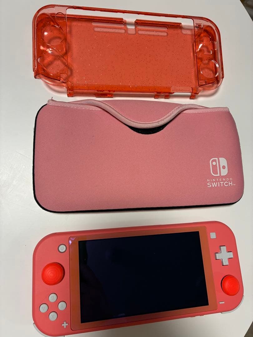 Nintendo Switch Lite コーラルピンク カバーケース 充電器付