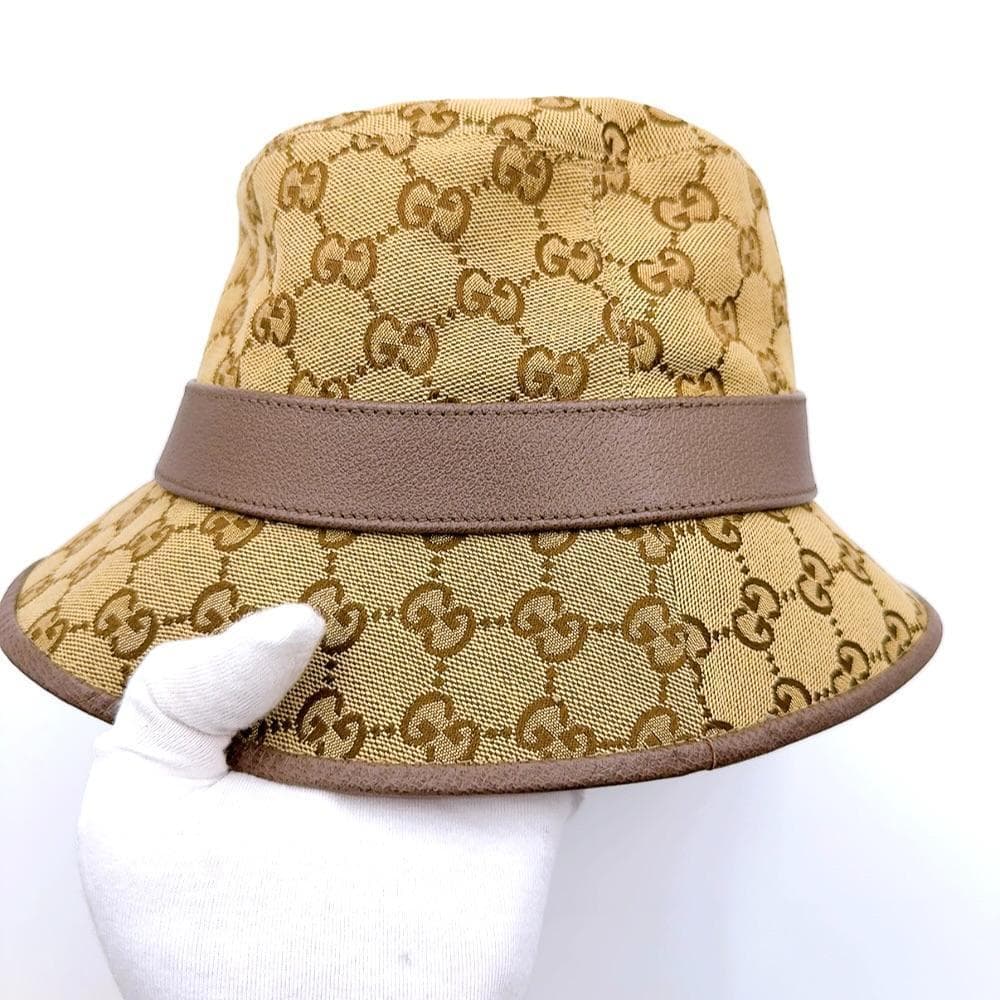 ◇グッチ◇576587/チェックフェドラ/L/ハット/帽子/ブランド