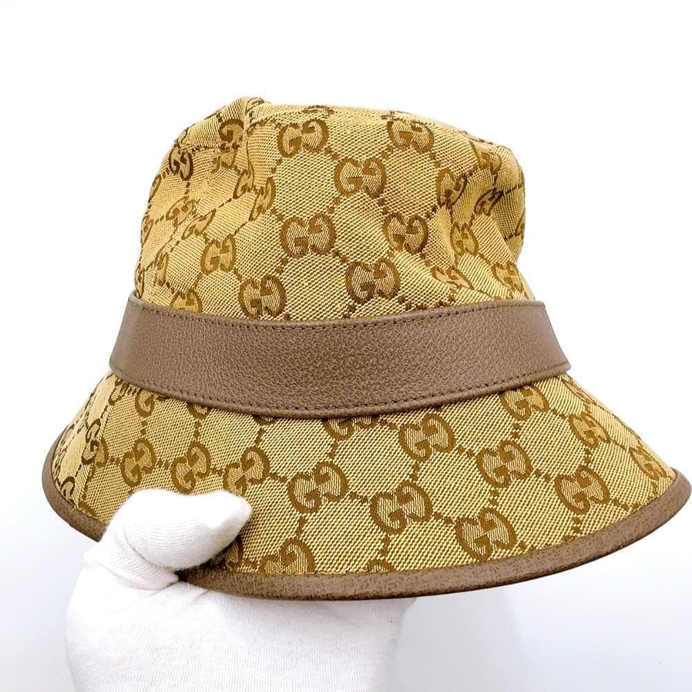 ◇グッチ◇576587/チェックフェドラ/L/ハット/帽子/ブランド