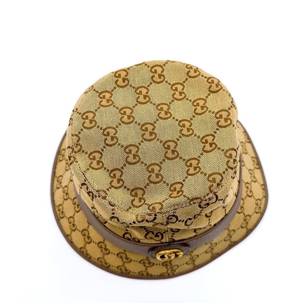 ◇グッチ◇576587/チェックフェドラ/L/ハット/帽子/ブランド