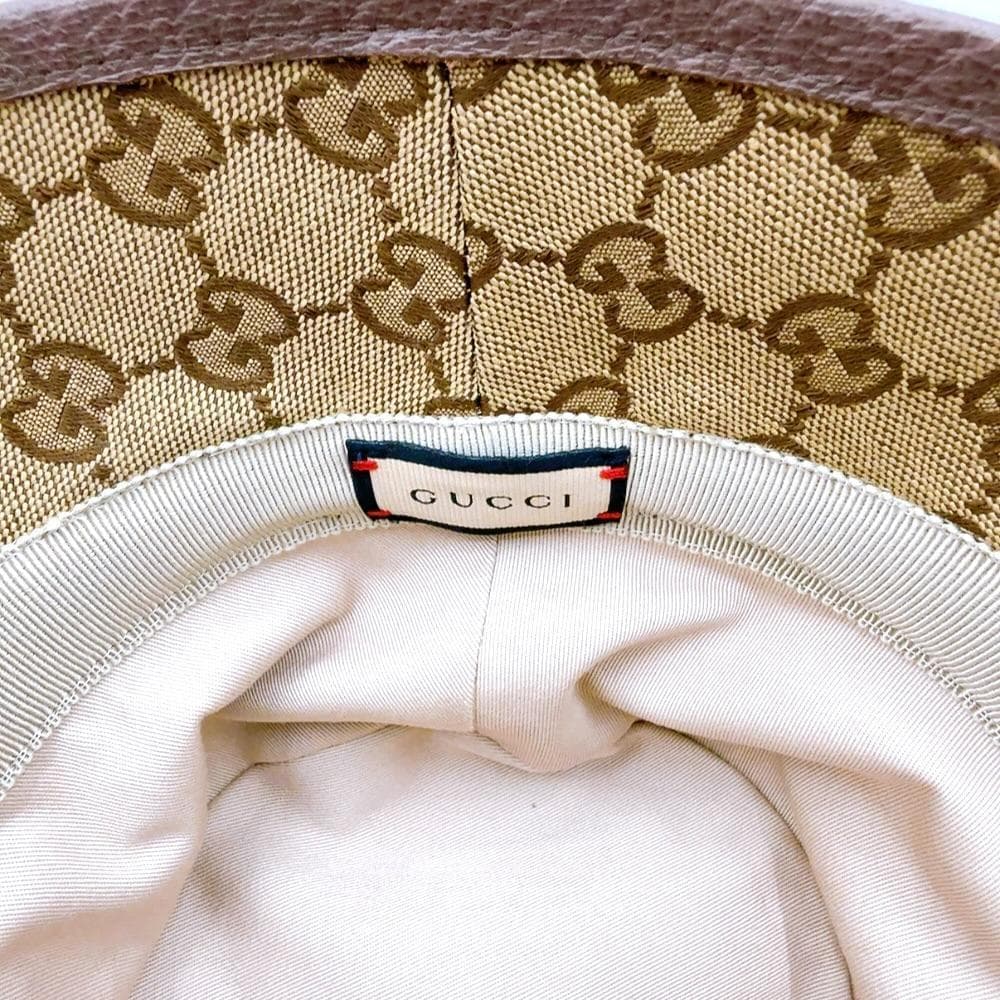 ◇グッチ◇576587/チェックフェドラ/L/ハット/帽子/ブランド