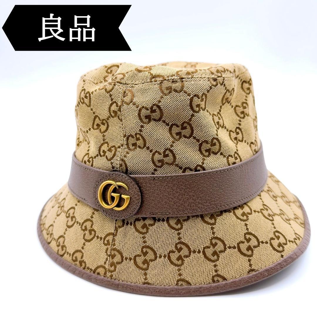 ◇グッチ◇576587/チェックフェドラ/L/ハット/帽子/ブランド