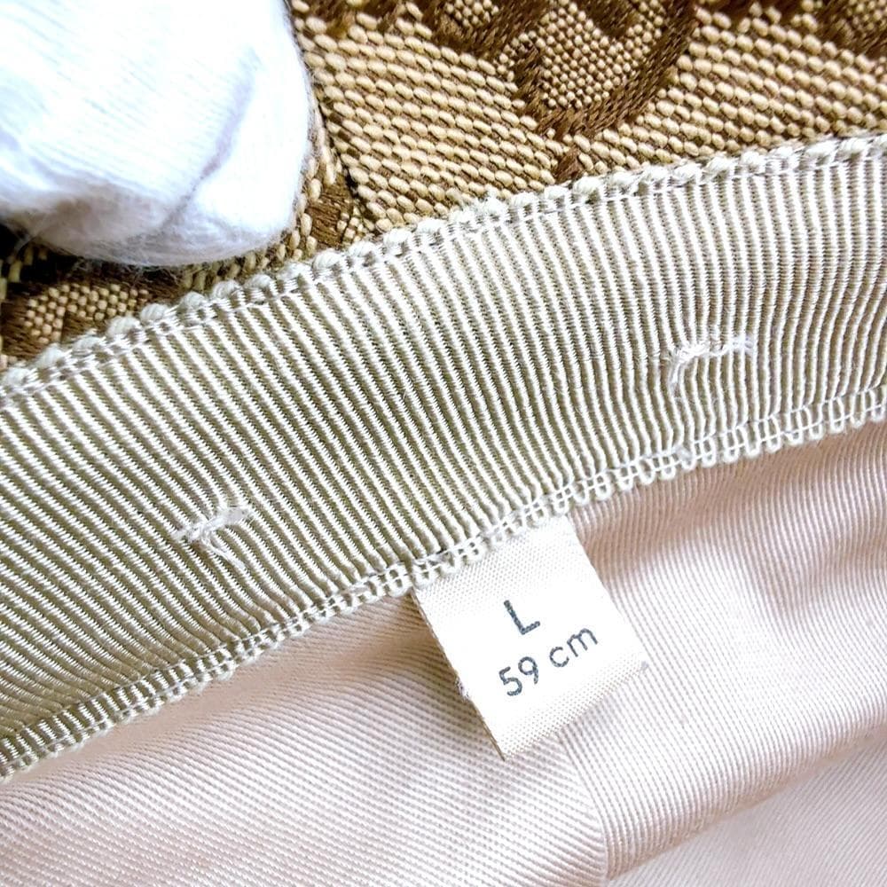 ◇グッチ◇576587/チェックフェドラ/L/ハット/帽子/ブランド