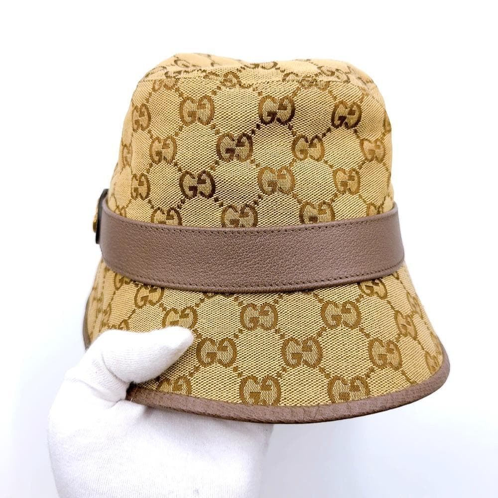 ◇グッチ◇576587/チェックフェドラ/L/ハット/帽子/ブランド