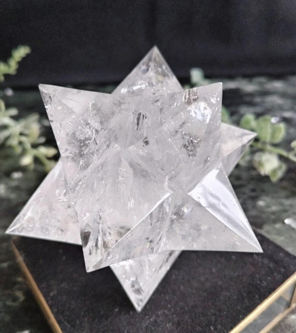 花*種様 レムリアン水晶アステロイド（最長幅9.5cm 、約389g）