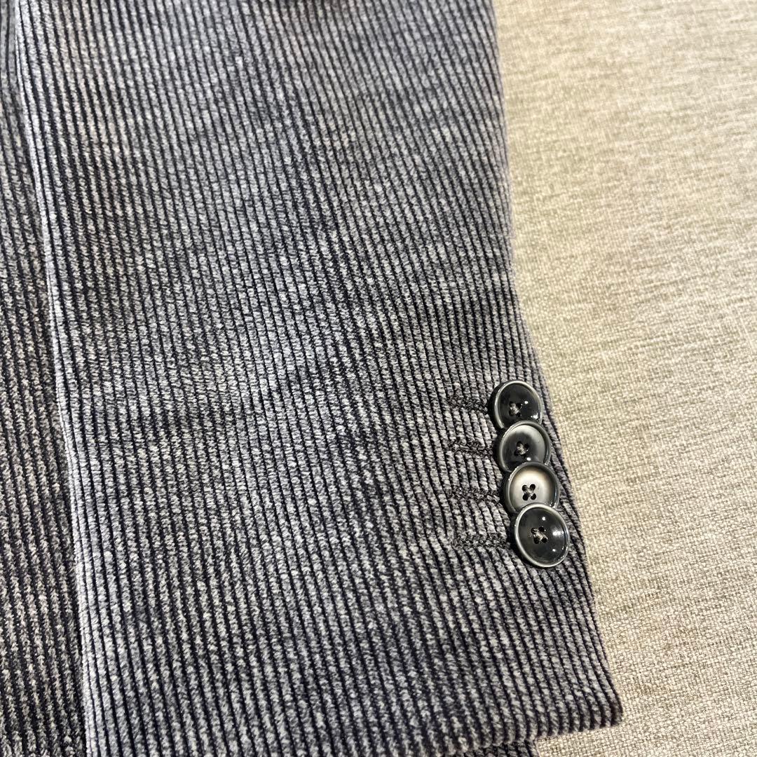 FUGATO グレー コーデュロイ ダブルブレストジャケット
