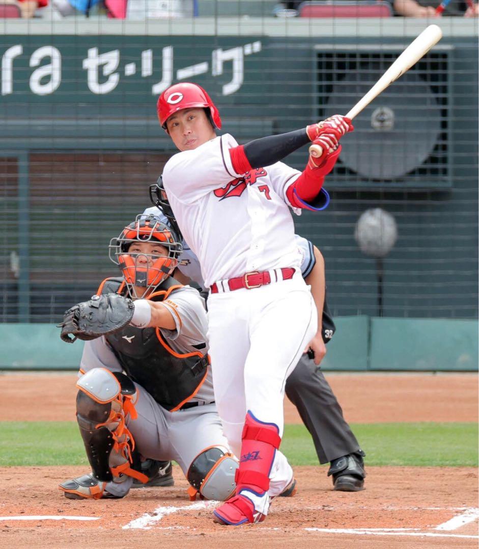 ミズノプロ 堂林翔太選手 実使用 フットガード エルボーガード