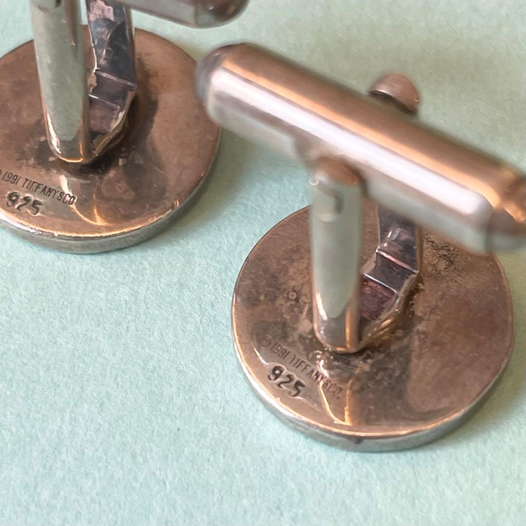ティファニー ラウンド カフス シルバー SILVER925 銀製 カフリンクス