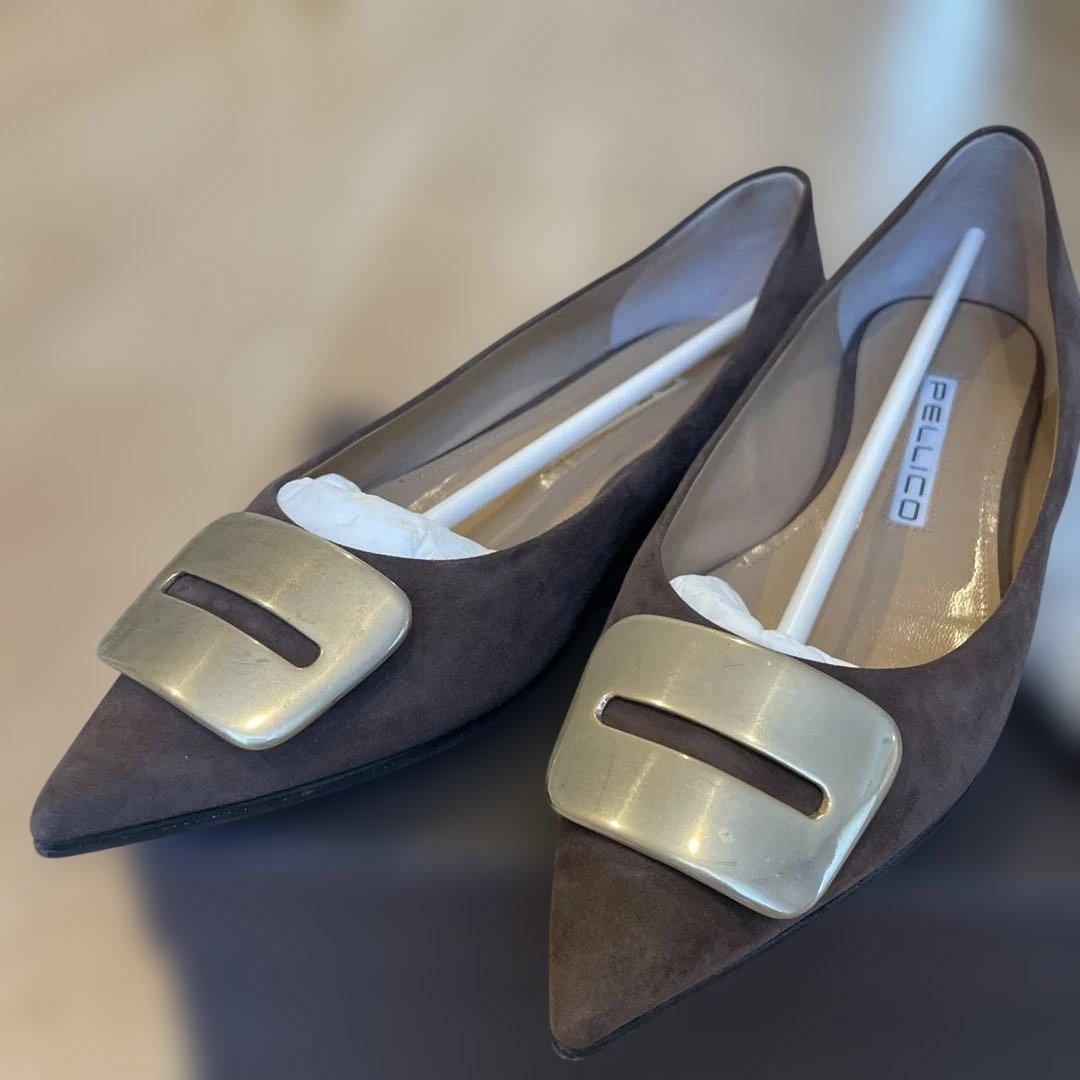 PELLICO ペリーコ ブラウン フラットシューズ　371/2