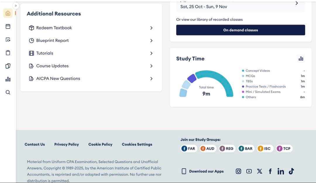 Becker USCPA テキスト　問題集　模擬試験