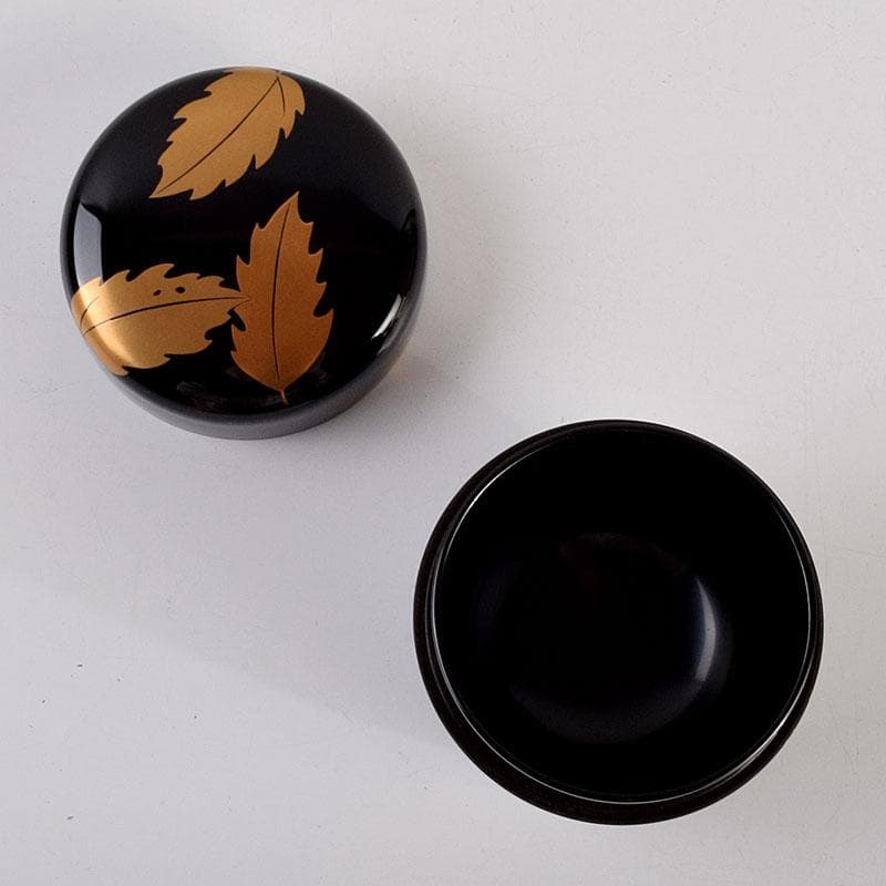 茶道具　道場宗廣作　柊蒔絵　中棗　共箱　C　8895