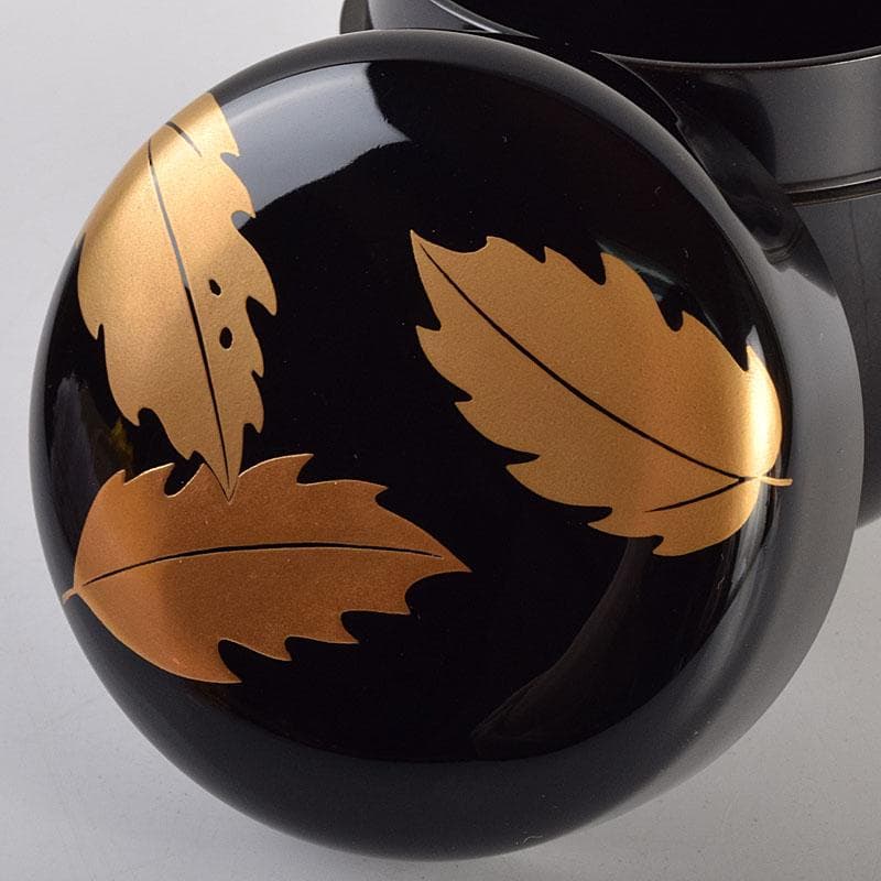 茶道具　道場宗廣作　柊蒔絵　中棗　共箱　C　8895