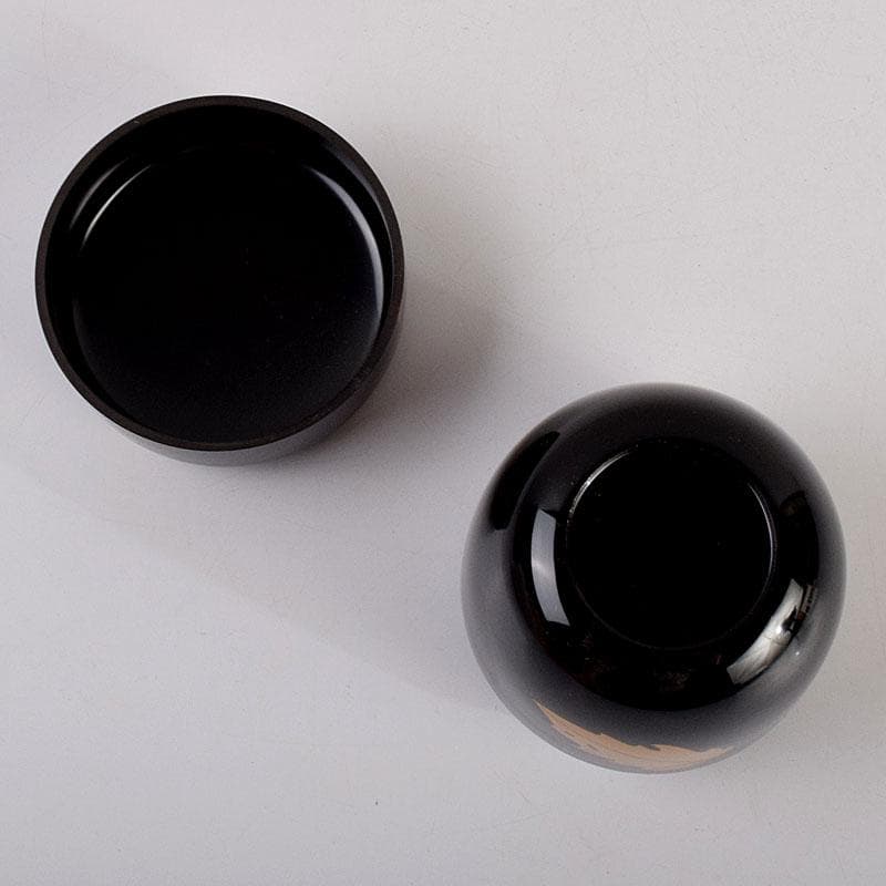 茶道具　道場宗廣作　柊蒔絵　中棗　共箱　C　8895