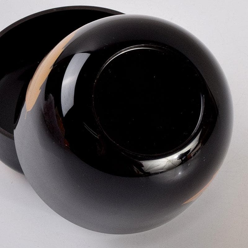 茶道具　道場宗廣作　柊蒔絵　中棗　共箱　C　8895