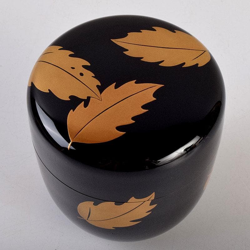 茶道具　道場宗廣作　柊蒔絵　中棗　共箱　C　8895