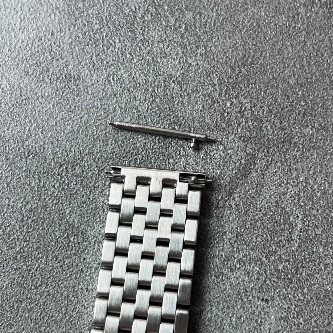 中古美品 ライスブレス 無垢19mm バタフライバックル 腕時計ブレスレット