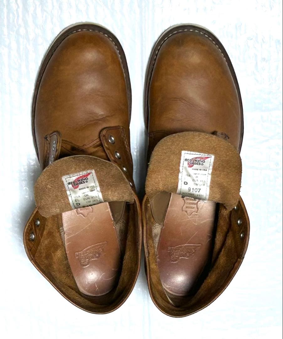 【8.5/D】9107 RED WINGレッドウィング★USAハーレーninja