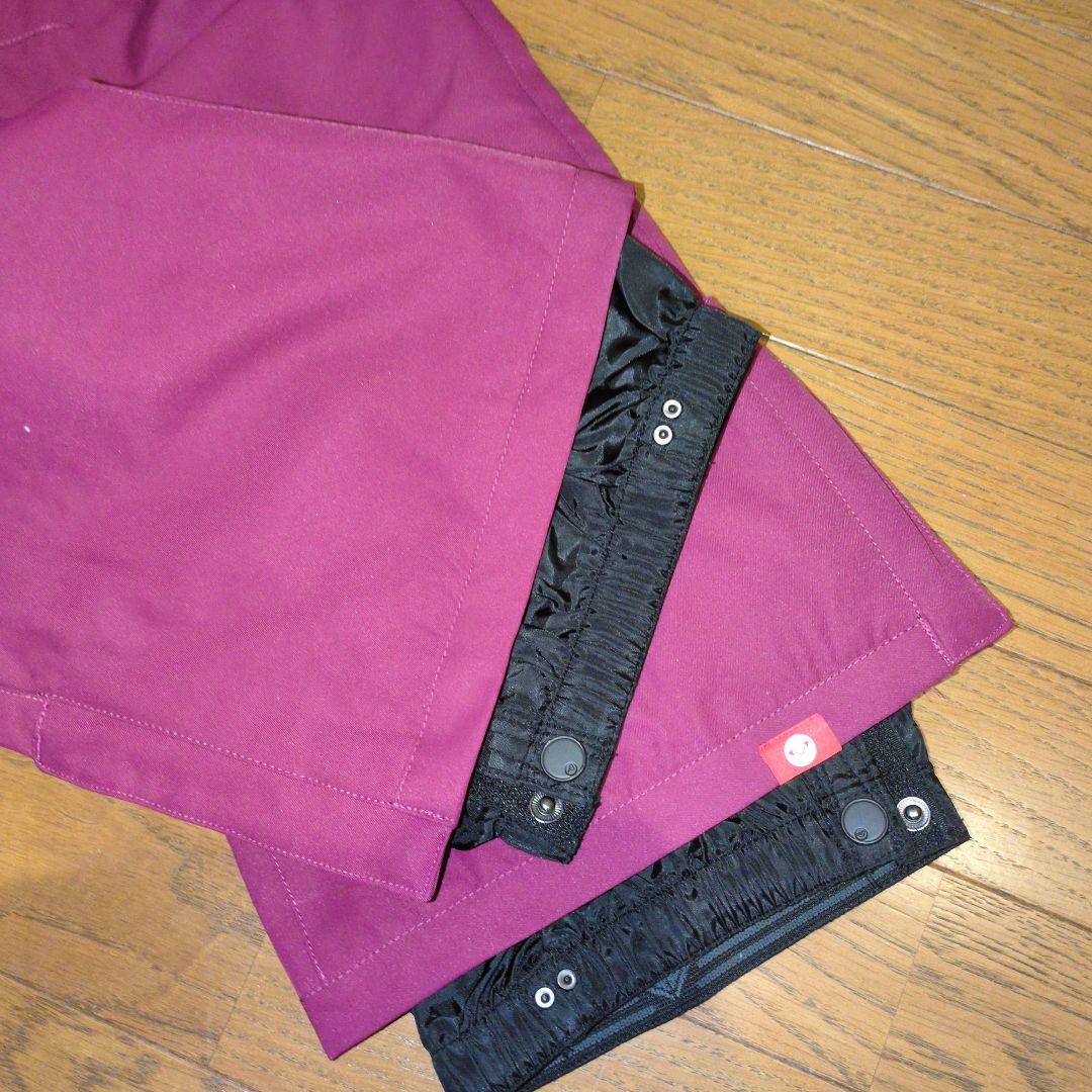 【美品】ROXY　スノボウェア　上下セット　総柄　デニム風　ワインレッド　Ｓ