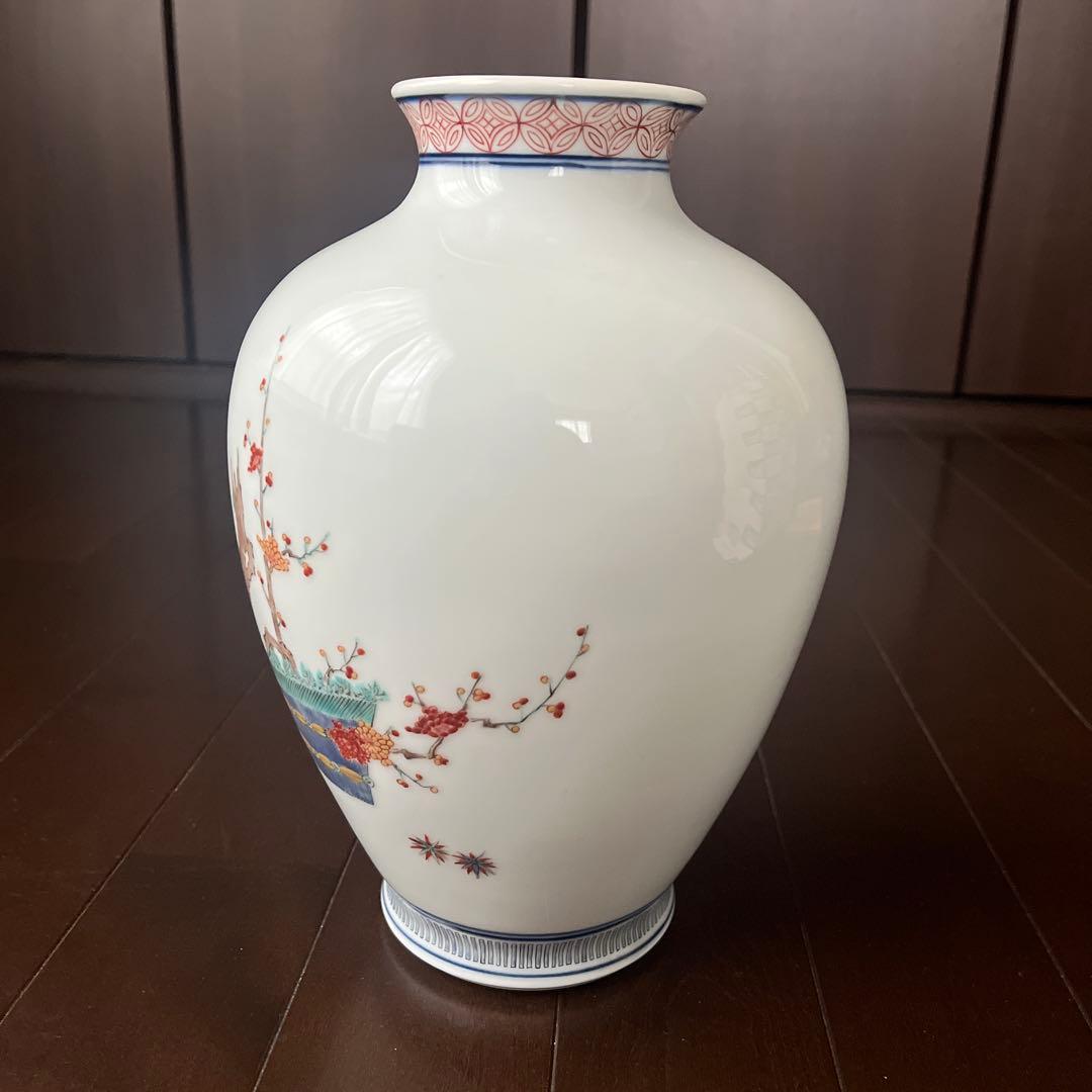 酒井田柿右衛門　二重角福　花瓶