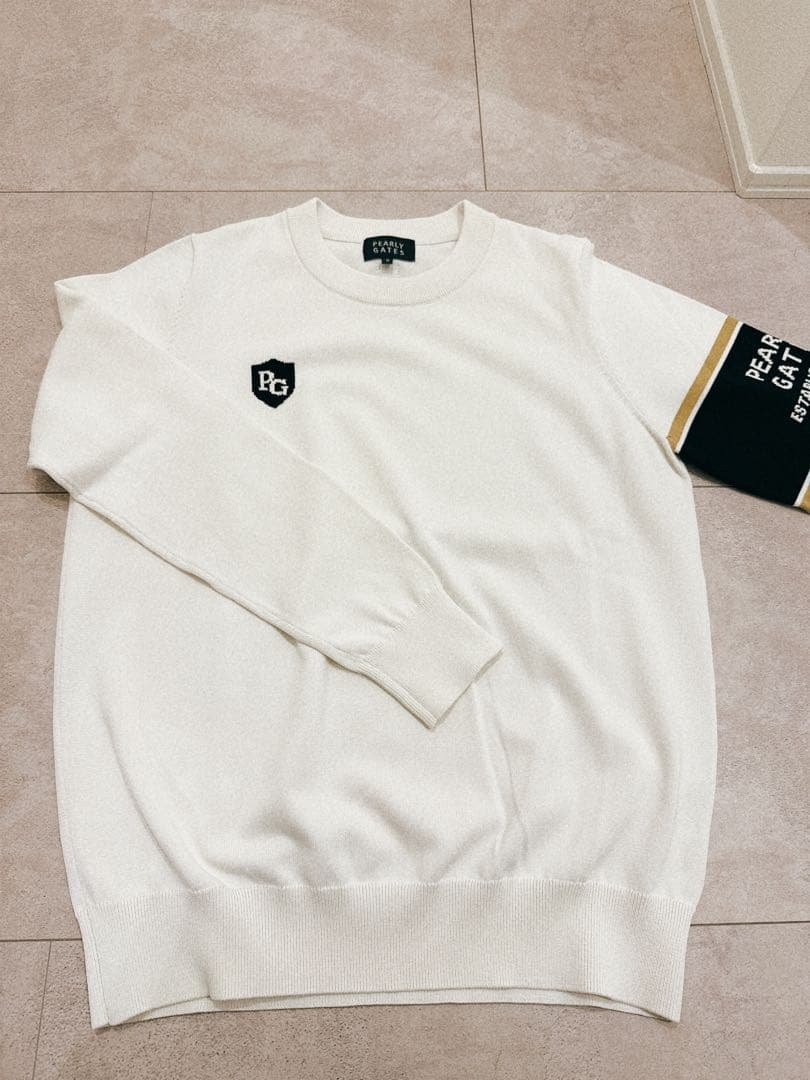 PEARLY GATES ホワイト 長袖セーター サイズ0