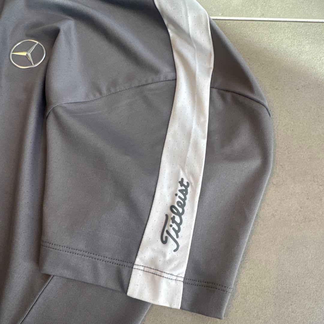 【新品】タイトリスト メルセデスベンツ モックネック シャツ グレー 【M】