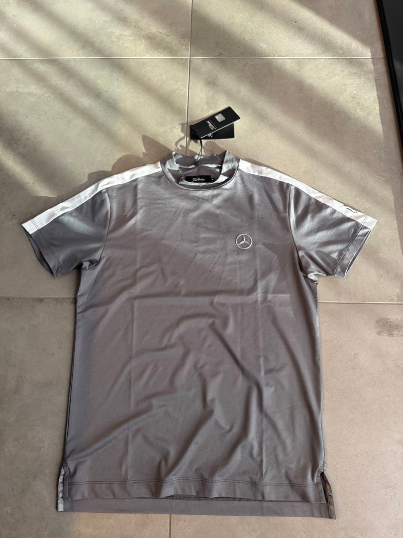 【新品】タイトリスト メルセデスベンツ モックネック シャツ グレー 【M】
