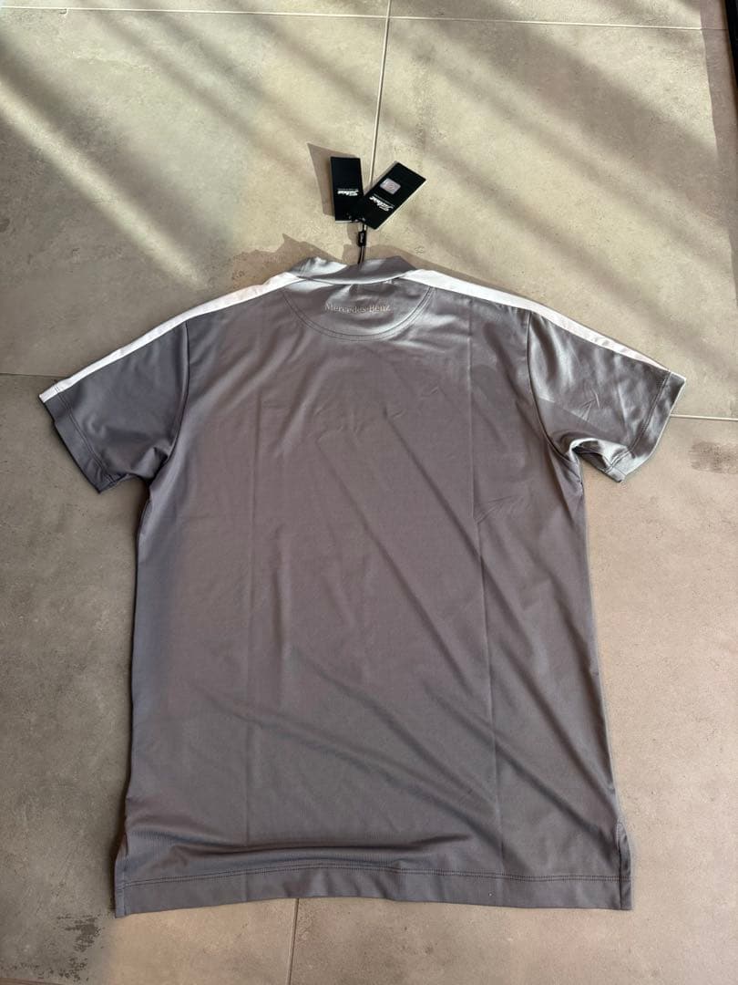 【新品】タイトリスト メルセデスベンツ モックネック シャツ グレー 【M】