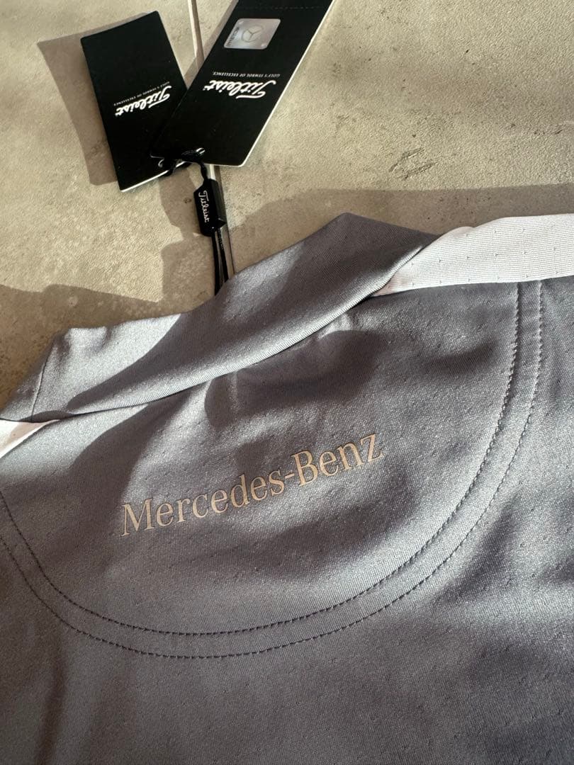 【新品】タイトリスト メルセデスベンツ モックネック シャツ グレー 【M】