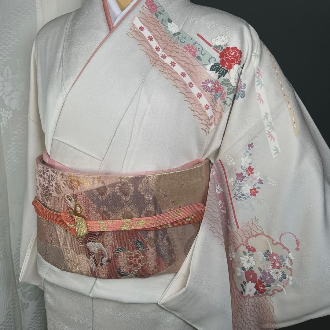 2597★格調上位　古典有職文様★訪問着セット★正絹長襦袢付き★6点セット★