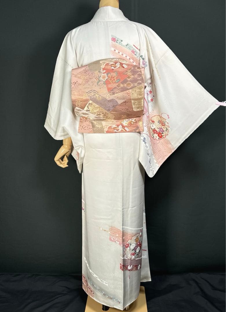 2597★格調上位　古典有職文様★訪問着セット★正絹長襦袢付き★6点セット★