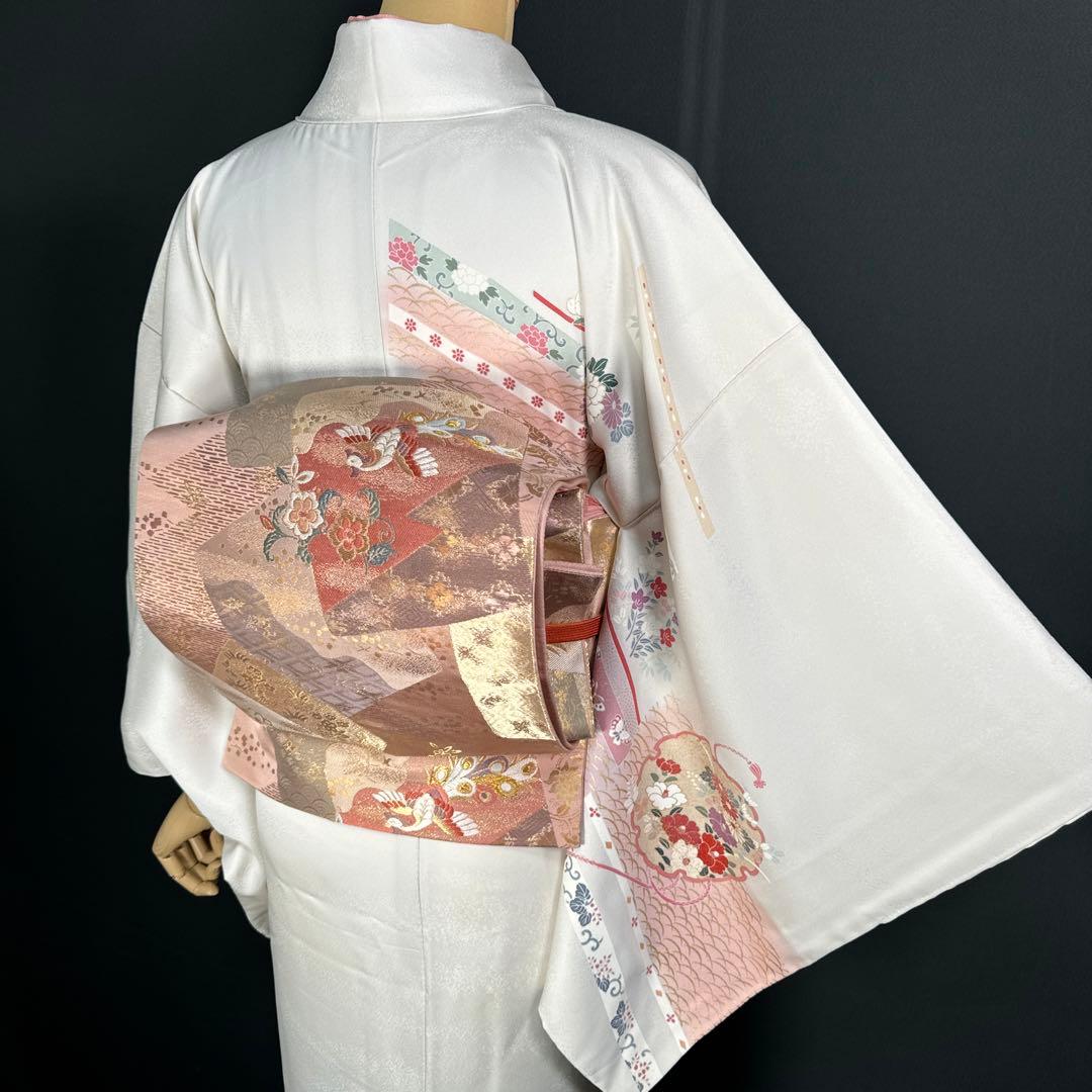 2597★格調上位　古典有職文様★訪問着セット★正絹長襦袢付き★6点セット★
