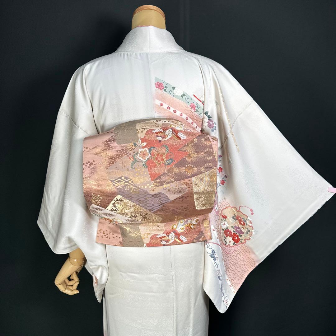 2597★格調上位　古典有職文様★訪問着セット★正絹長襦袢付き★6点セット★