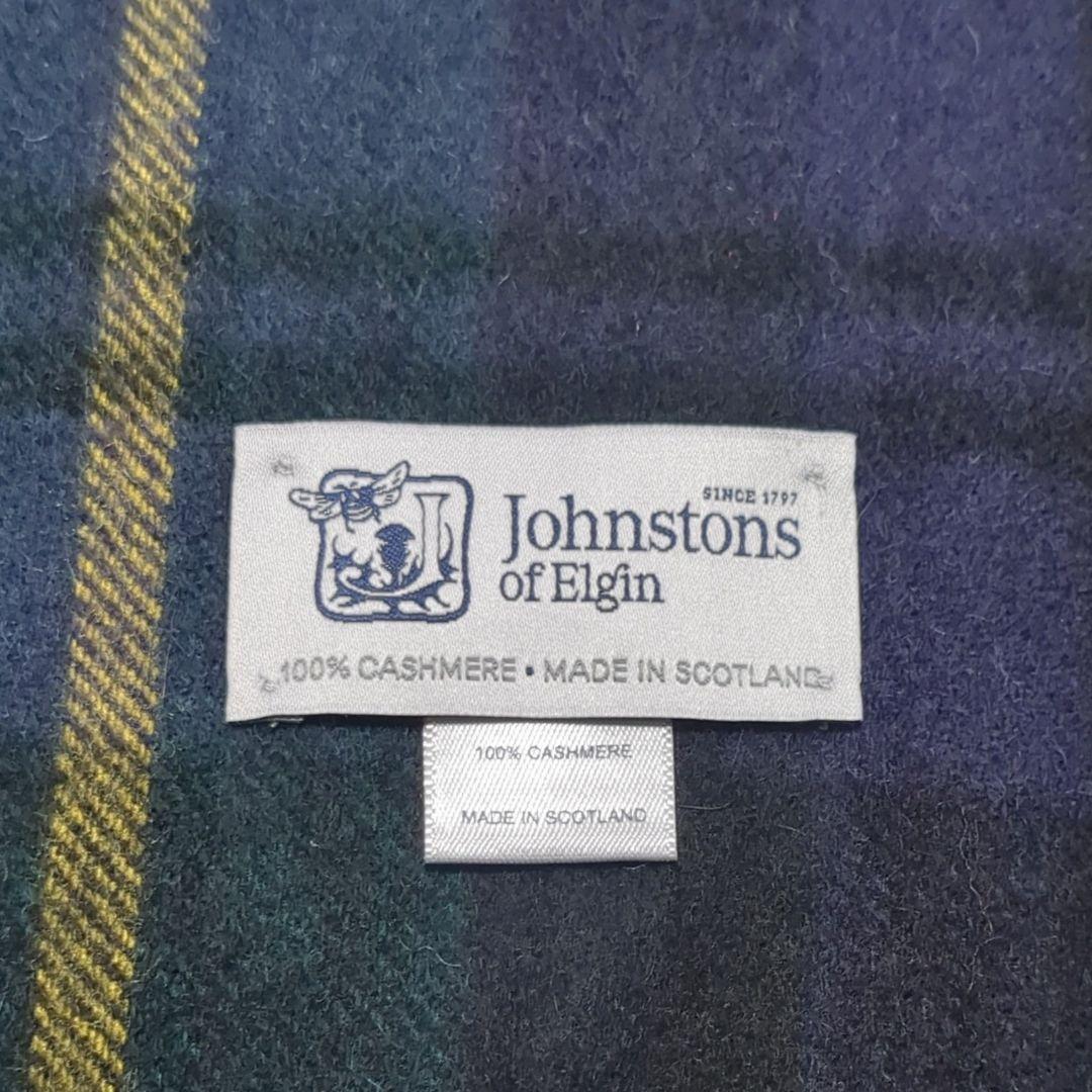 【未使用級】ジョンストンズ ドレスゴードン 大判ストール カシミヤ マフラー
