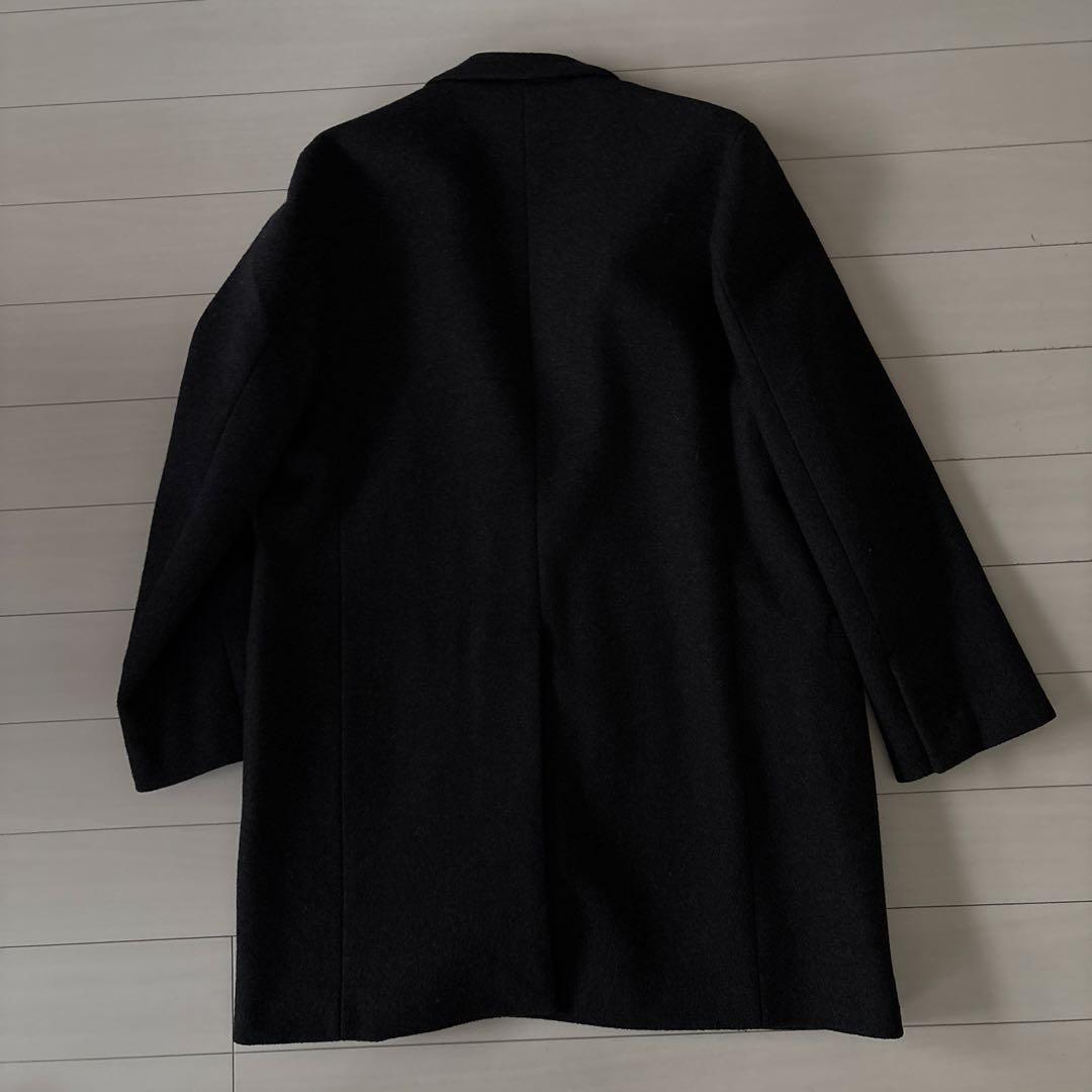美品　ATON ダークグレー チェスターコート
