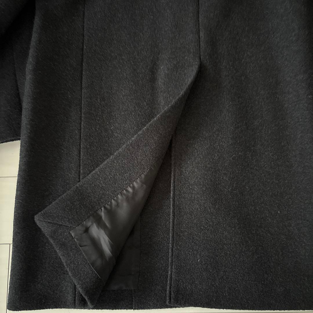 美品　ATON ダークグレー チェスターコート