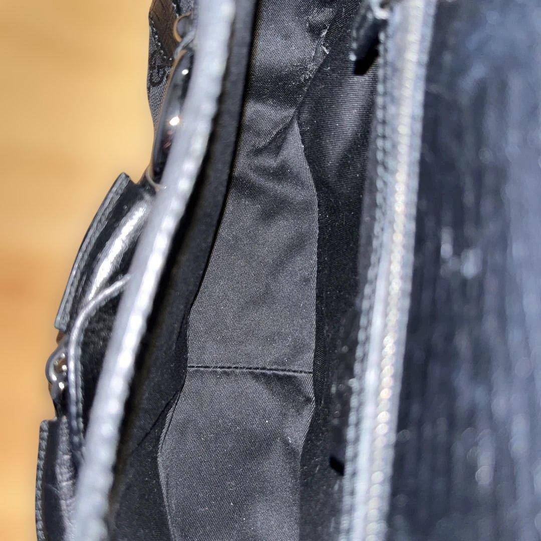 美品！GUCCI グッチワンショルダーハンドバッグ キャンバス　ホースビットレザ