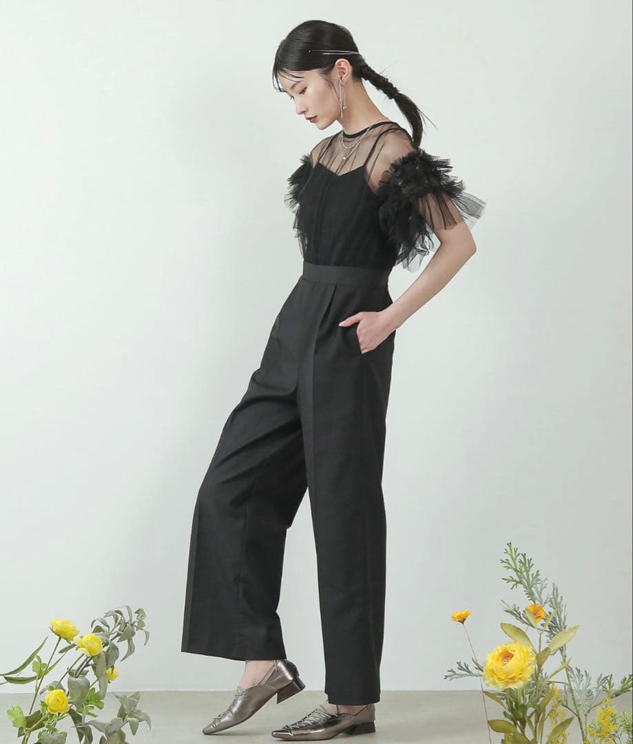 kana チュール ティアード オールインワン　結婚式お呼ばれ