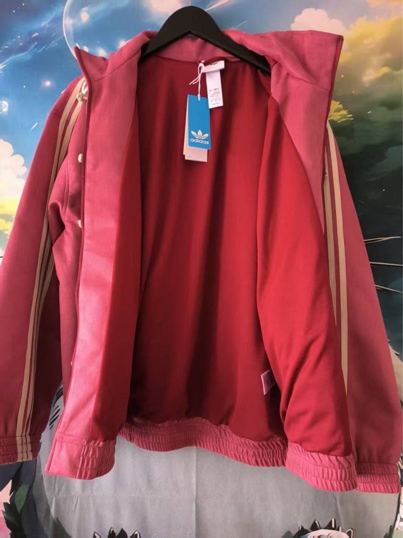 新年限定モデル アディダス 新中式 ジップアップジャケット ローズレッド S