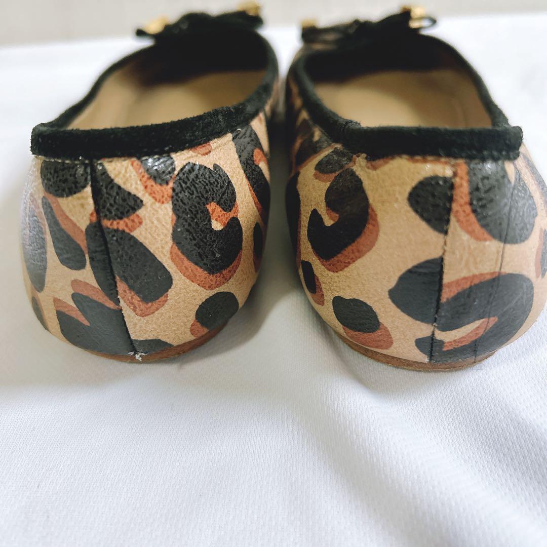 ルイヴィトンLOUISVUITTONフラットシューズ レオパード36 23cm