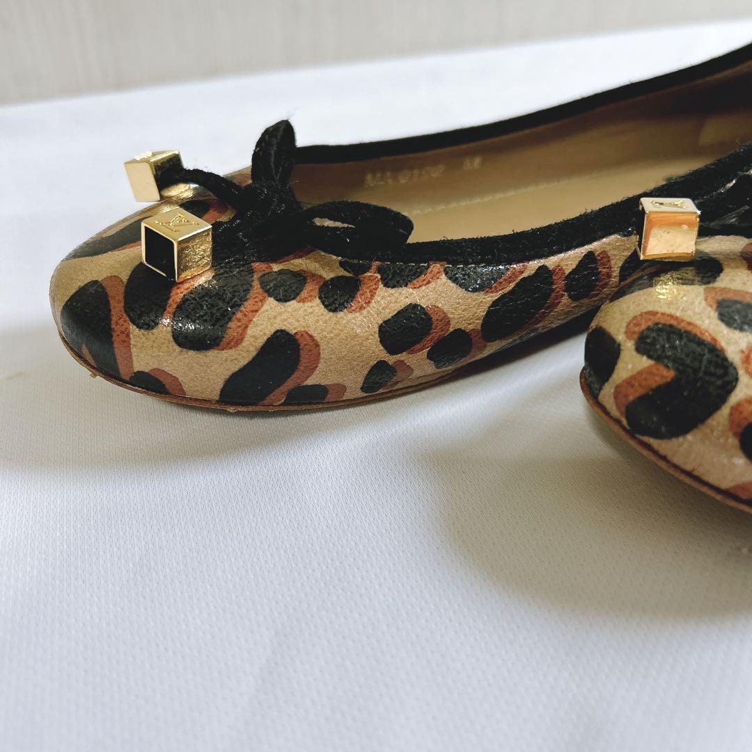 ルイヴィトンLOUISVUITTONフラットシューズ レオパード36 23cm