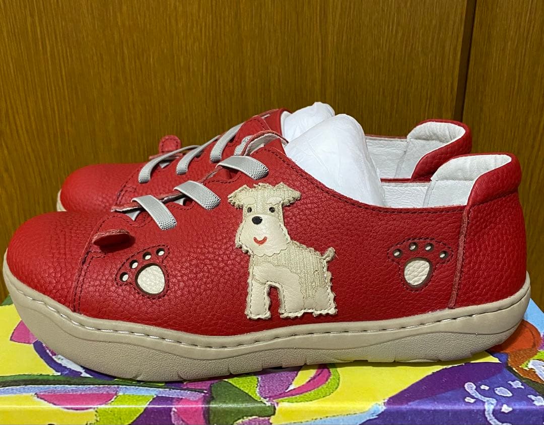 未使用　エスタシオン Estacion 犬モチーフシューズ