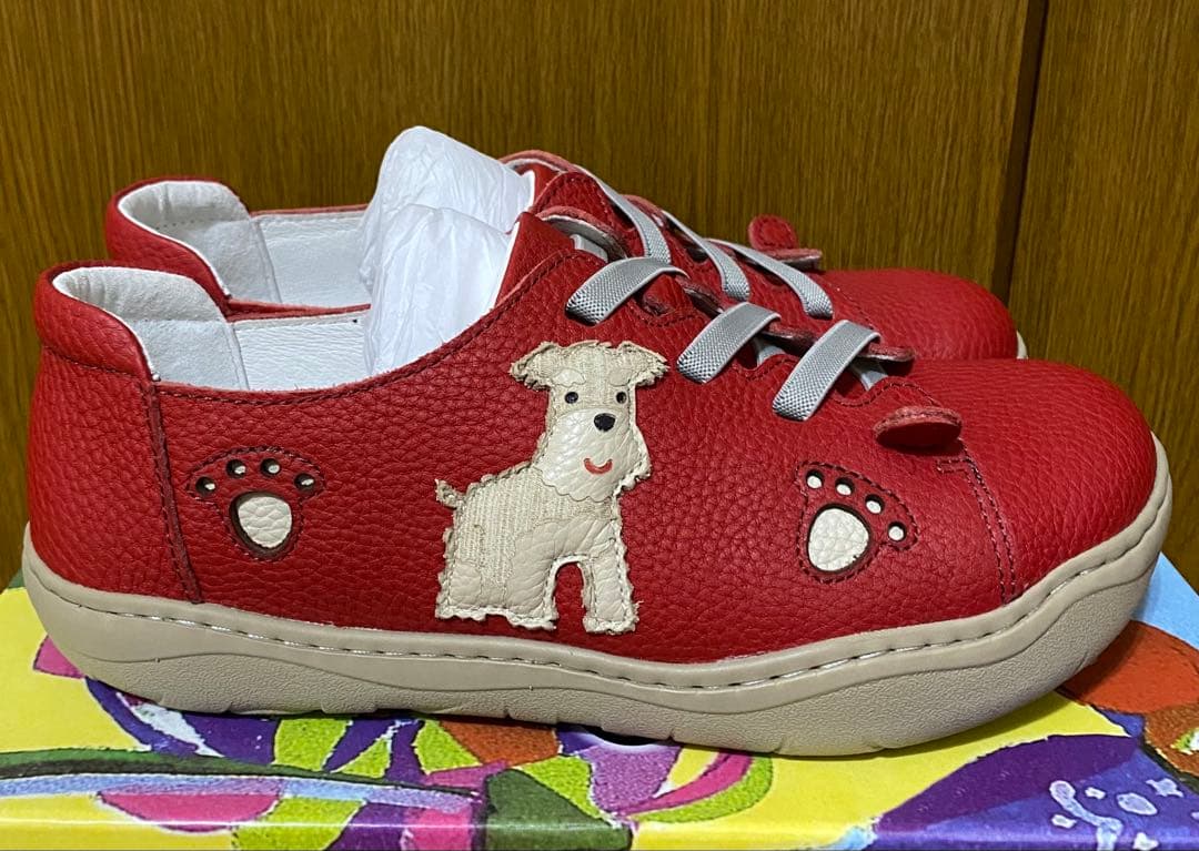 未使用　エスタシオン Estacion 犬モチーフシューズ