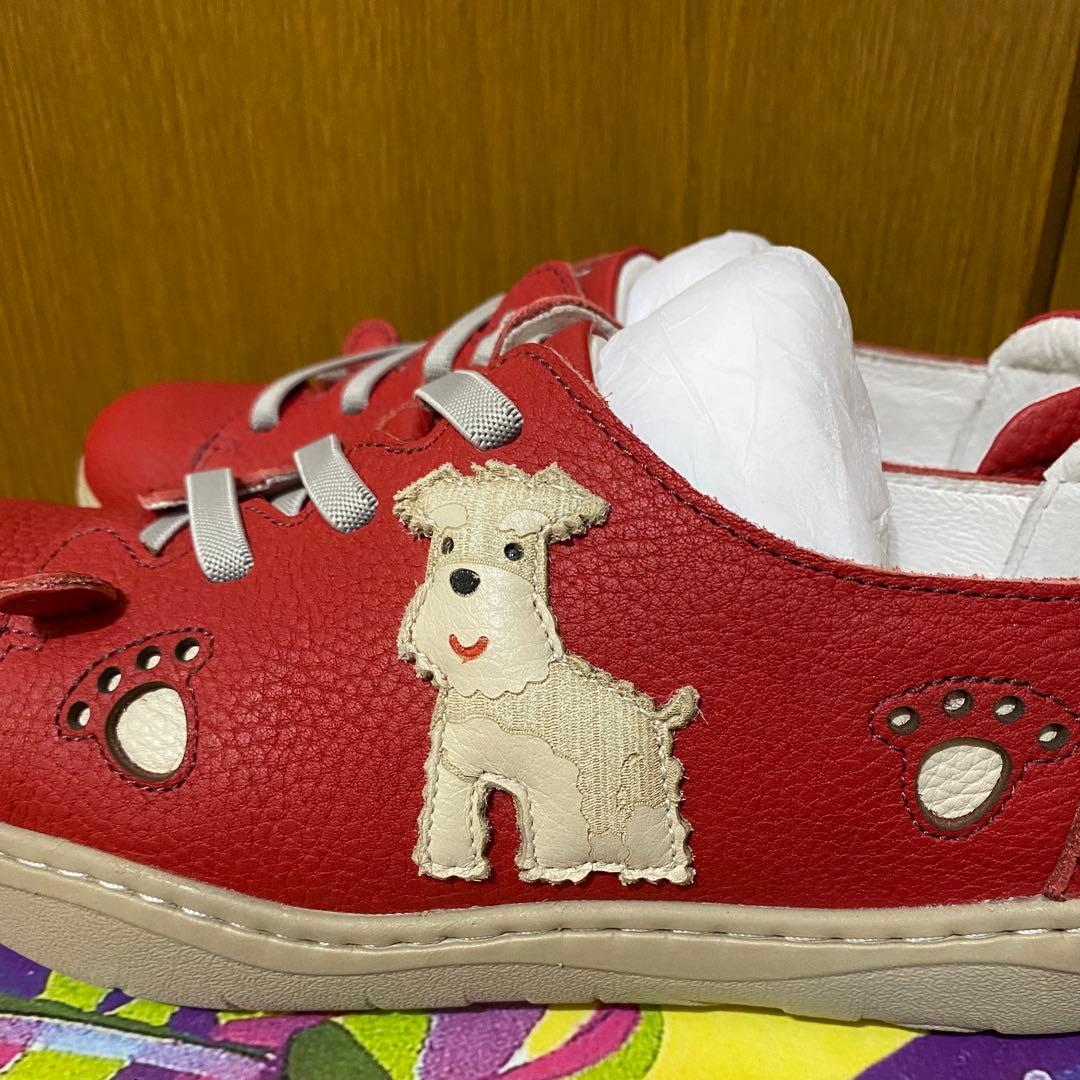 未使用　エスタシオン Estacion 犬モチーフシューズ