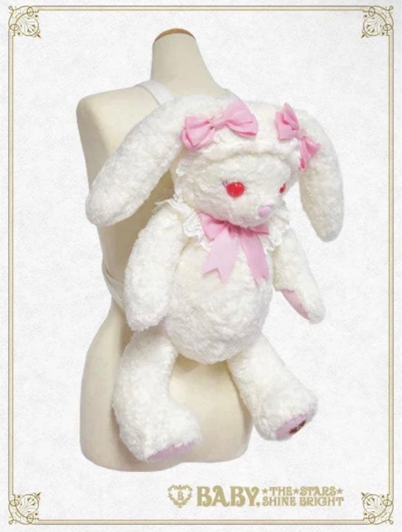 ♡BABY　うさくみゃ リュック 白ピンク　大♡