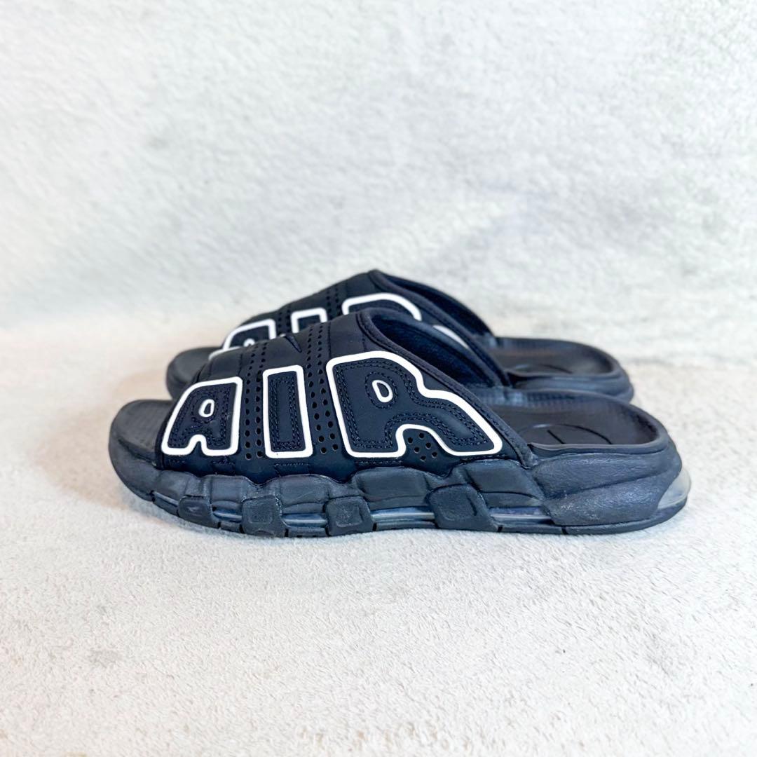 NIKE エアモアアップテンポ スライド サンダル 25cm 黒