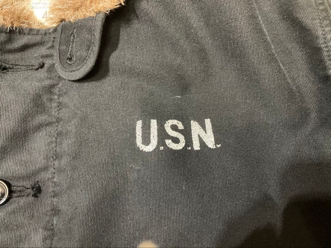 HOUSTON ヒューストン N1 デッキジャケット　レギュラーフィット黒　40