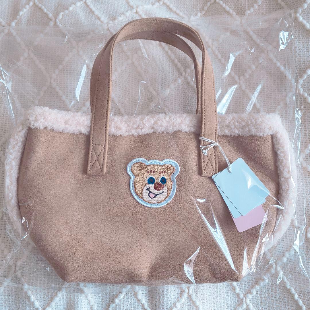 ラブラリー バイ フェイラー　オールドテディ　ワッペンボアトートバッグ