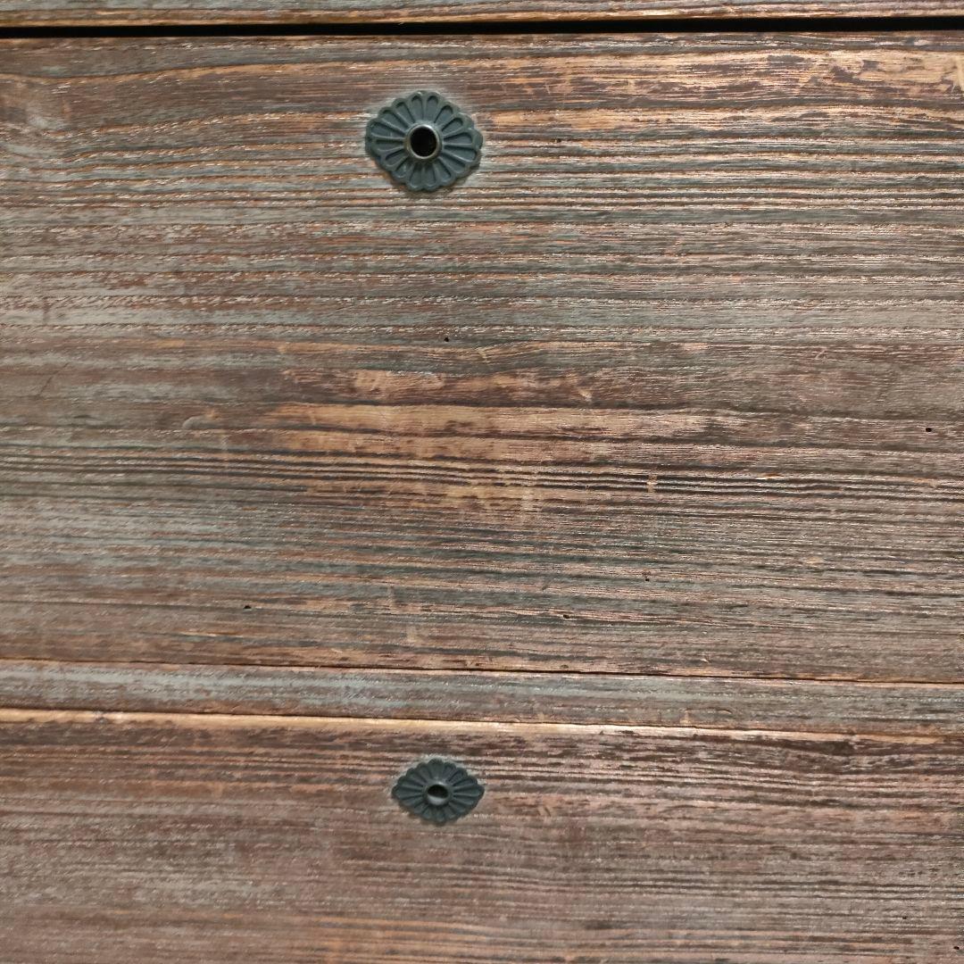 昭和レトロ アンティーク ローチェスト 収納棚 杉無垢材 引き出し2杯