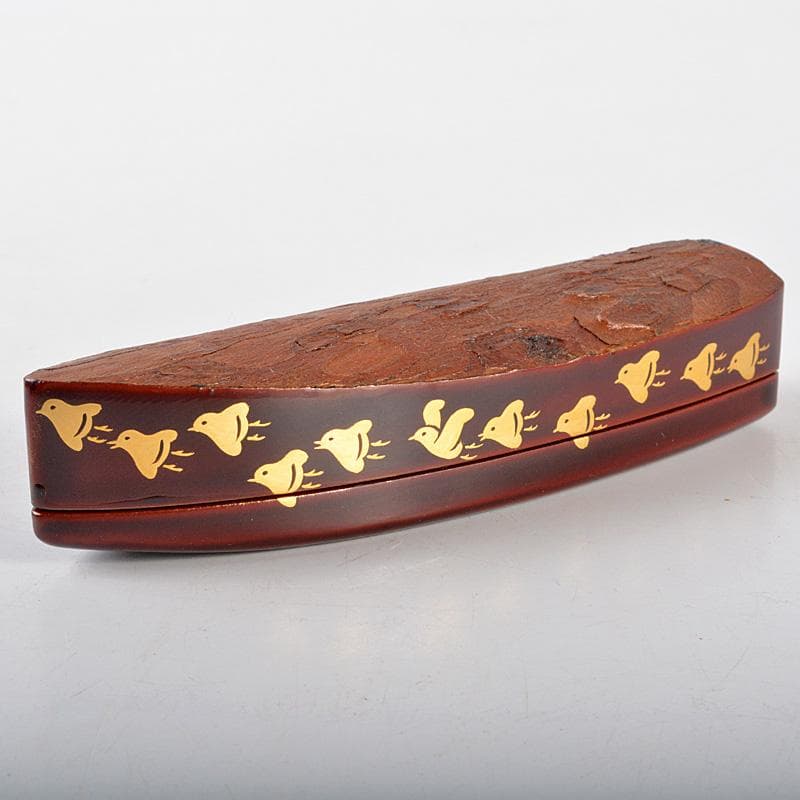 そうき 蒔絵師　中村秀甫作　又妙斎好　蜑少女　舟香合　共箱　V　4909