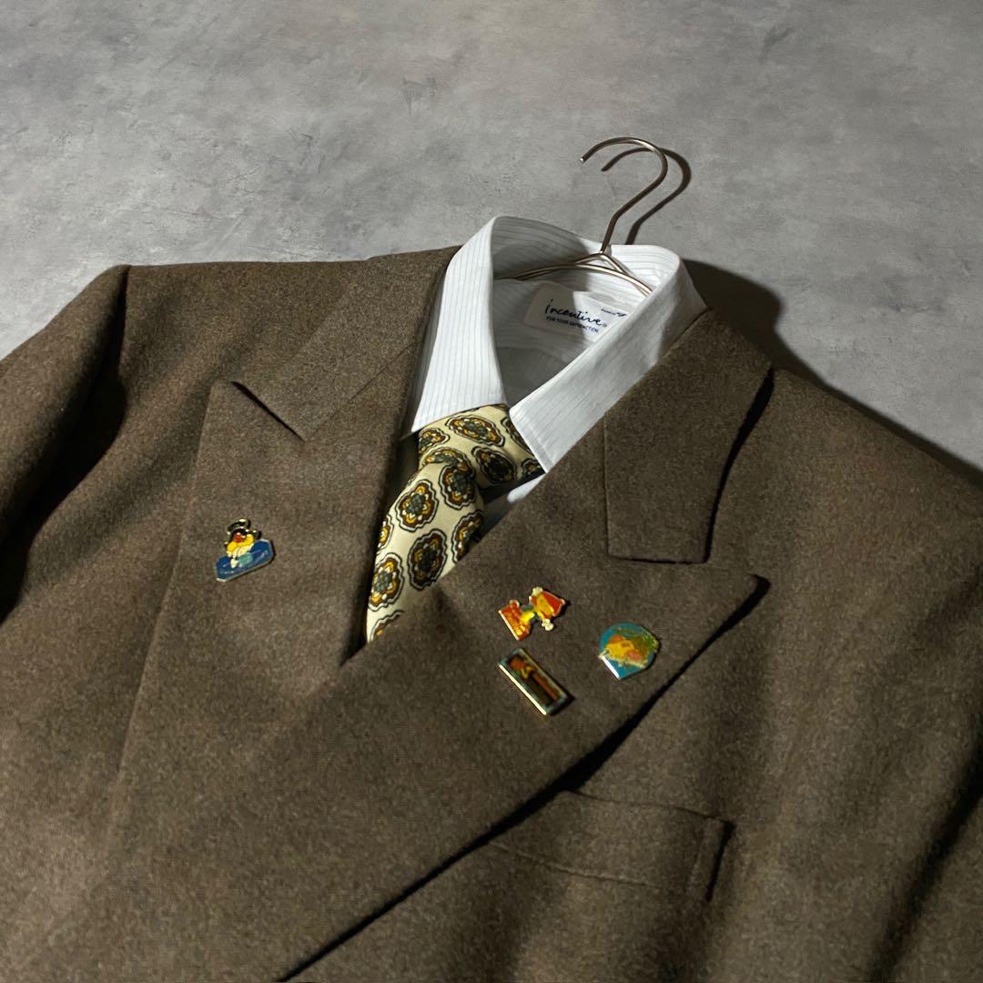 90s vintage レトロセットアップ スーツ ピンズ No.193成人式